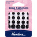 Snap fastener - black - assorted/ 20sett (6607402008678)
